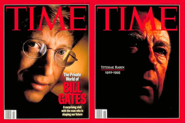 Obálky Time: Gates a Rabin